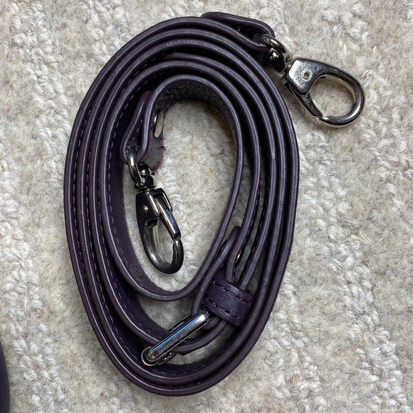 FRANKLIN COVEY Leather Aubergine Crossbody Shoulder Tote Computer iPad Tablet - Picture 12 of 16